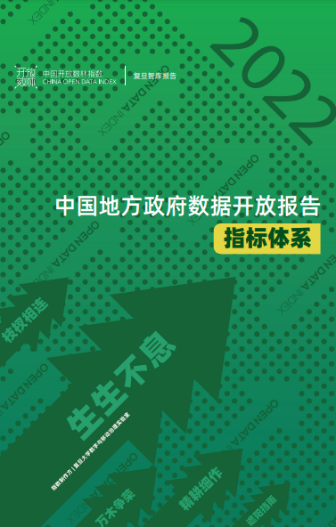 中国地方政府数据开放报告
指标体系